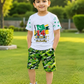 14 August Boy's Printed Shirt And Shorts Set